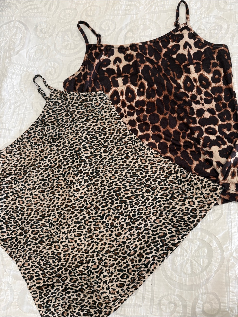 Leopard Print Cami Tank Tops - Dual Animal Print